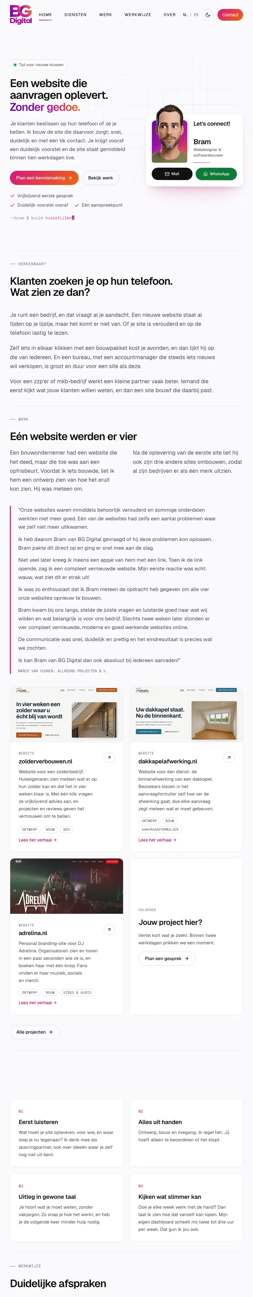 bgdigital.nl op een tablet